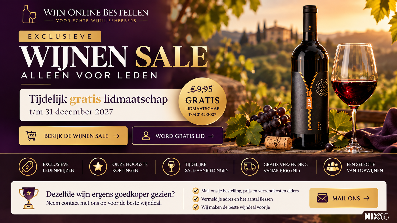 Exclusieve Wijnen Sale voor leden: ontdek onze beste wijndeals