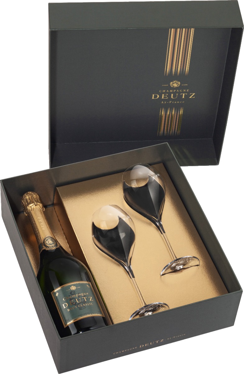 Deutz Brut Classic in Giftbox + 2 Glazen